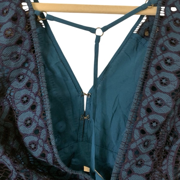 NWT Free People One Million Lovers Size 6 Blue Lace Festival Boho Fairy Dress - Picture 6 of 10
